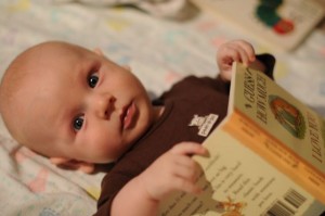 Hank *loves* books!