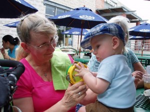 Hank and Grandma at a show