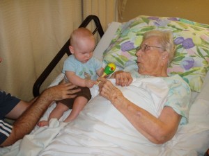 Hank shares his maraca with Granny