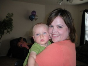 with Aunt Dayna before his nap